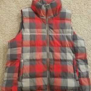 Womens Puffer Vest Size XXL Old Navy Plaid